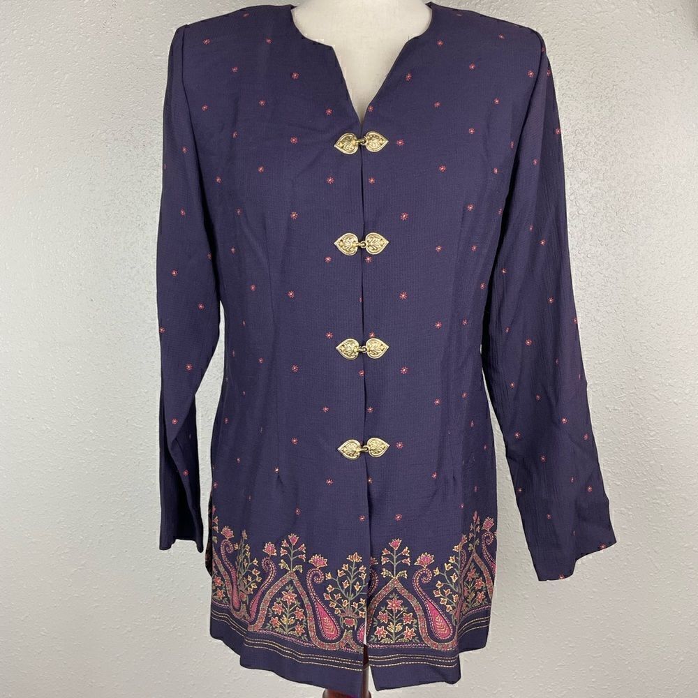 Willow Ridge Button Down Top Size 6 Petite EUC